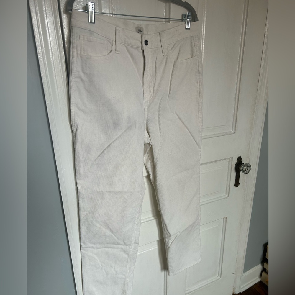 J. Crew white courdary pants, stright leg sz 31
